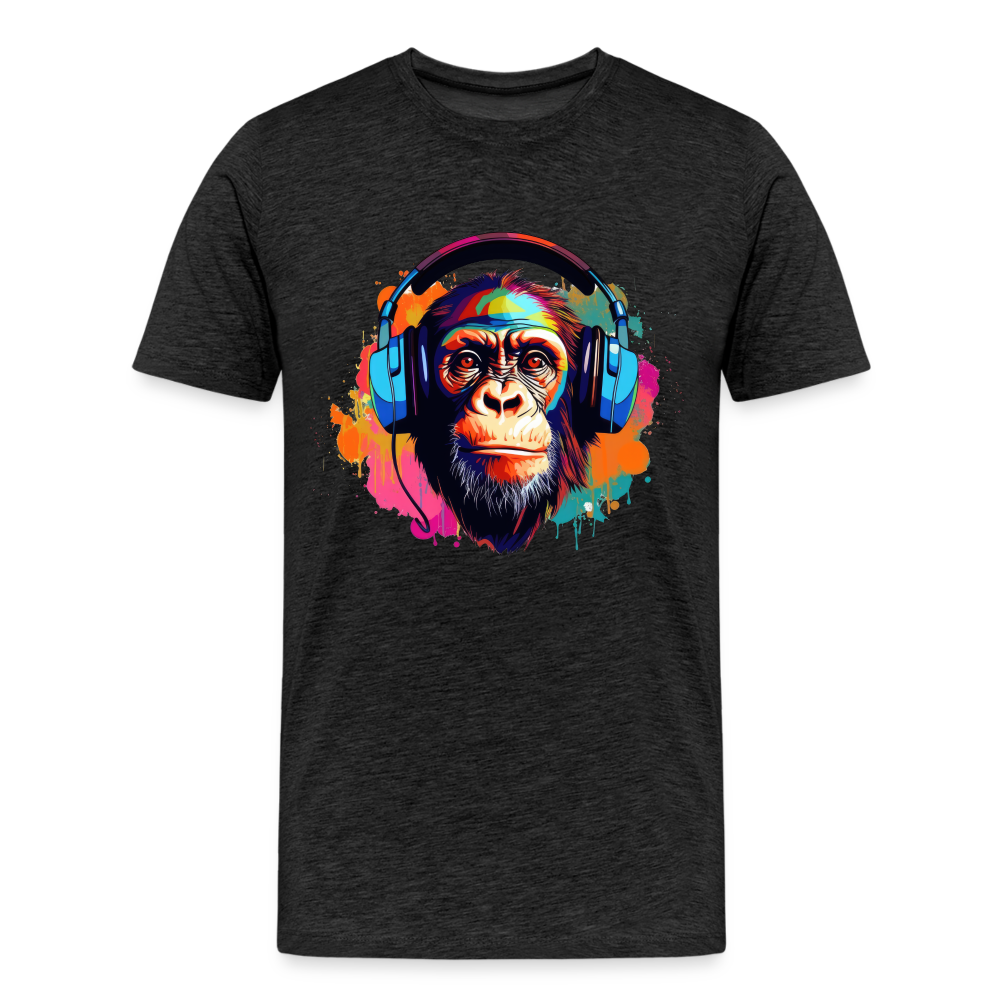DJ Monkey Affe T-Shirt Männer Premium T-Shirt - Anthrazit