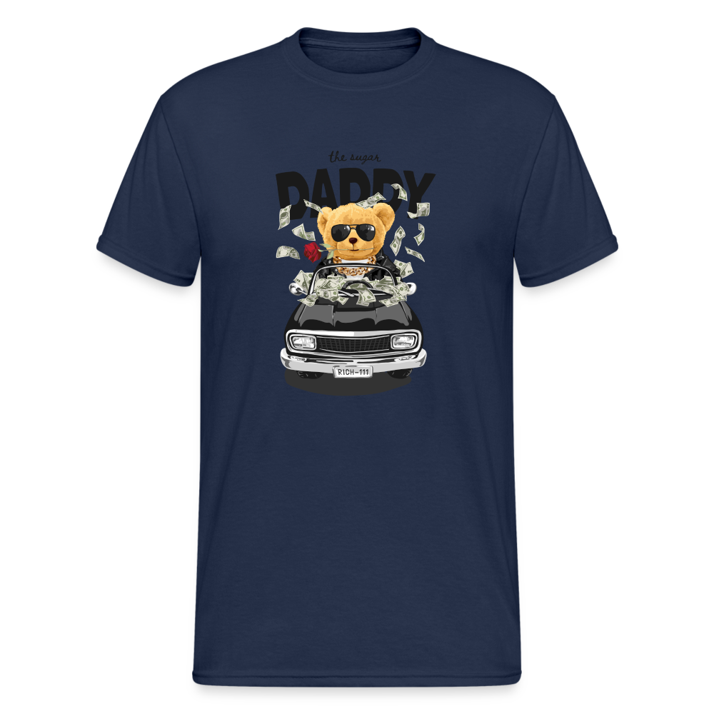 Teddybär Bear the sugar Daddy Streetwear Spruch T-Shirt Herren - Navy