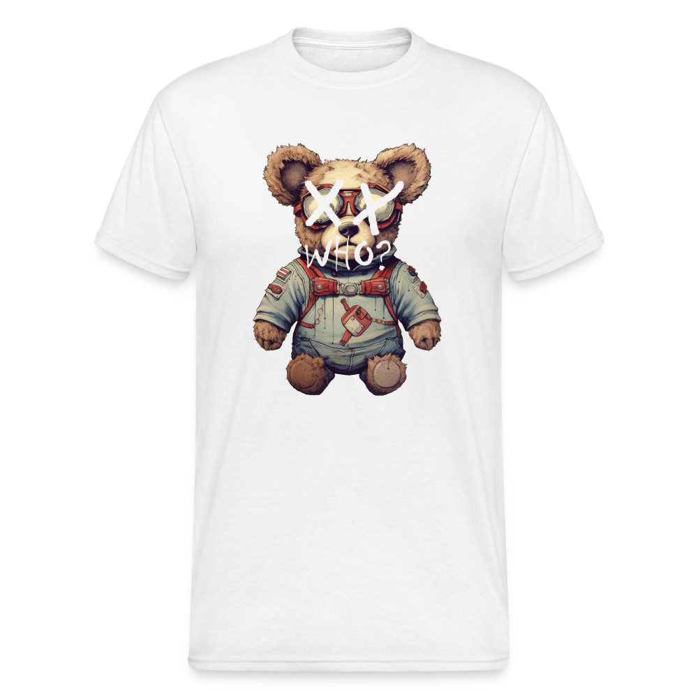 Teddybär Bear Who Streetwear Spruch T-Shirt Herren - Weiß