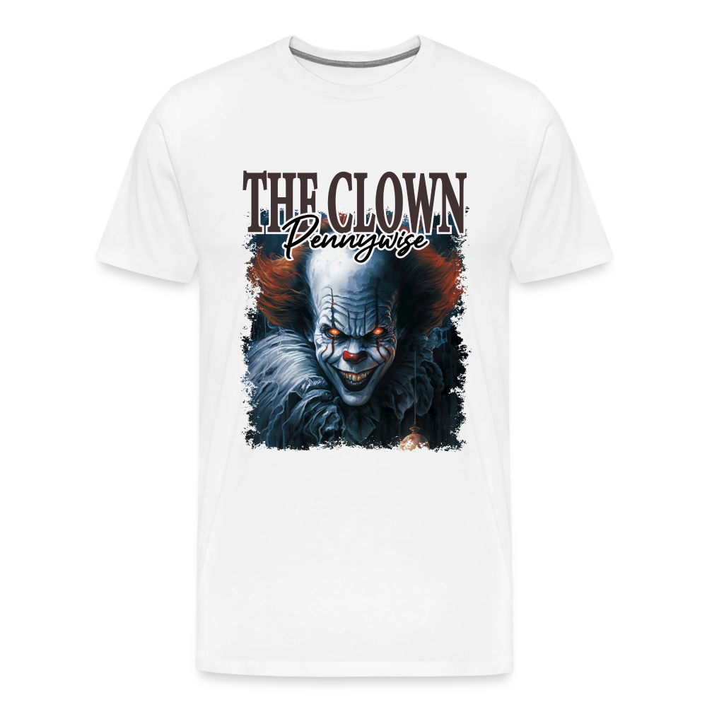 The Clown Pennywise  Halloween Horror Premium T-Shirt Herren - Weiß