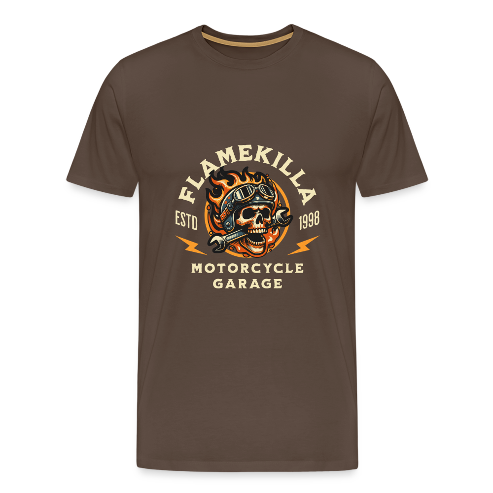 Flamekilla Premium T-Shirt Herren - Edelbraun