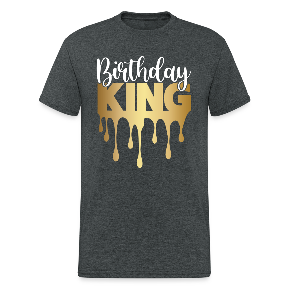 Birthday King Männer Gildan Heavy T-Shirt - Dunkelgrau meliert