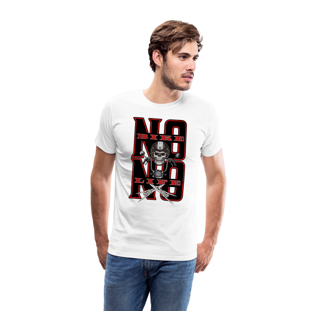 No Bike No Life Premium T-Shirt Herren - Weiß