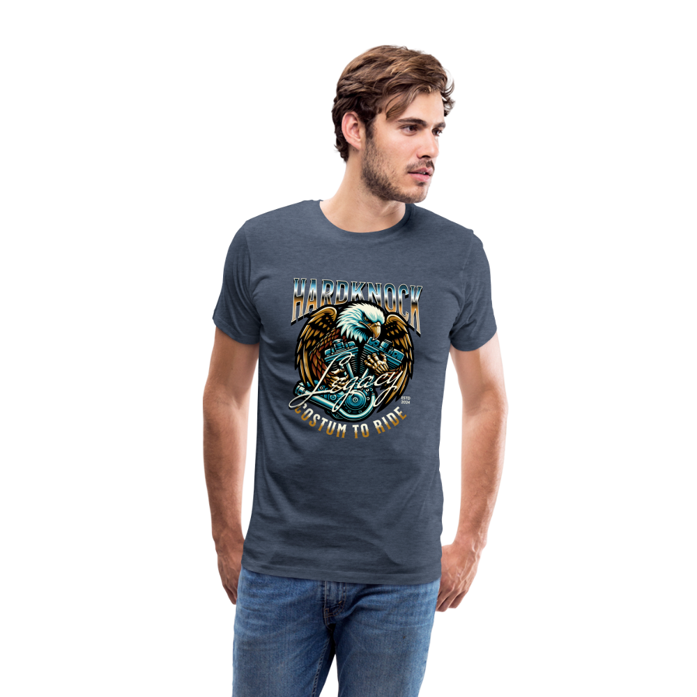 Hardknock Premium T-Shirt Herren - Blau meliert