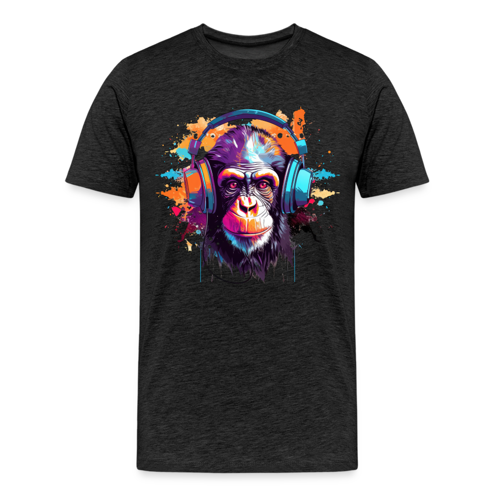 DJ Monkey Affe T-Shirt Männer Premium T-Shirt - Anthrazit