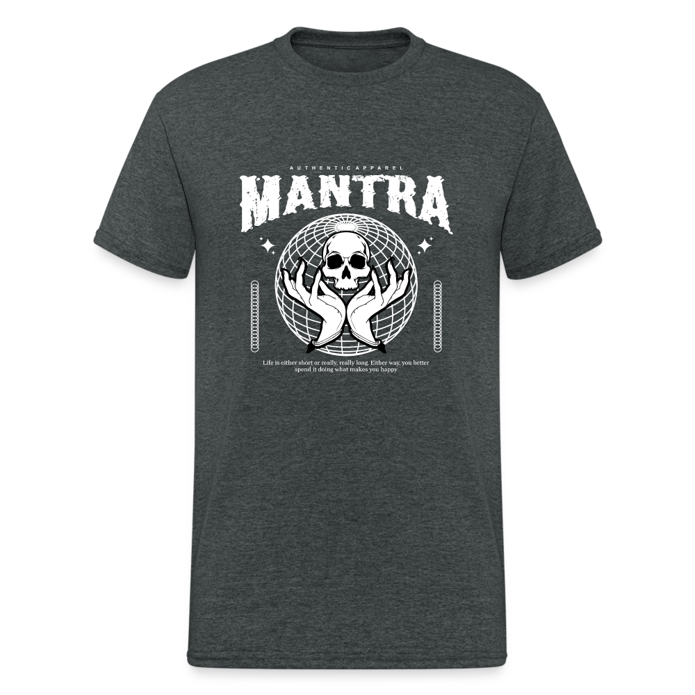 Urban Streetwear Mantra T-Shirt Herren - Dunkelgrau meliert