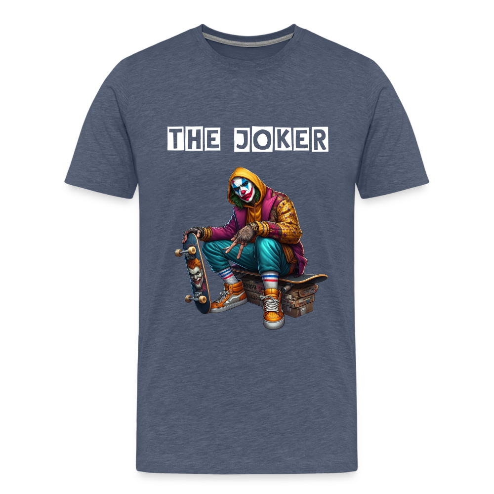 Joker The Joker Männer Premium T-Shirt - Blau meliert