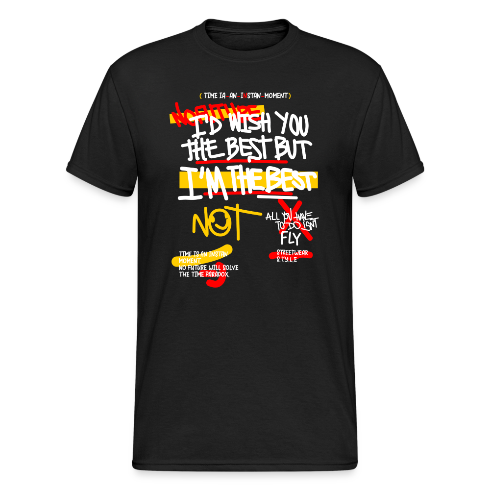 Urban Streetwear I´d Wish You The Best But T-Shirt Herren - Schwarz