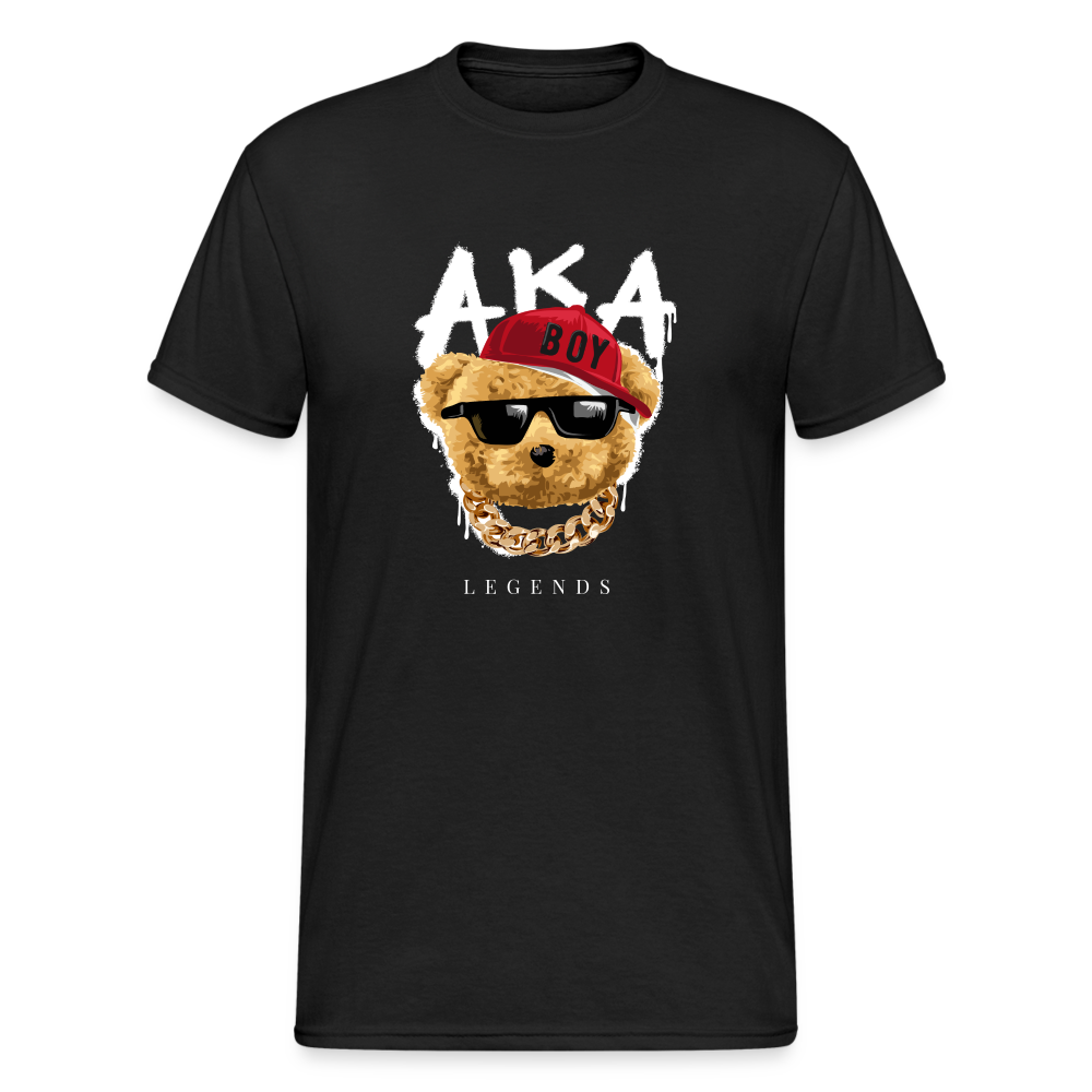 Teddybär Bear Aka legends Streetwear Spruch T-Shirt Herren - Schwarz