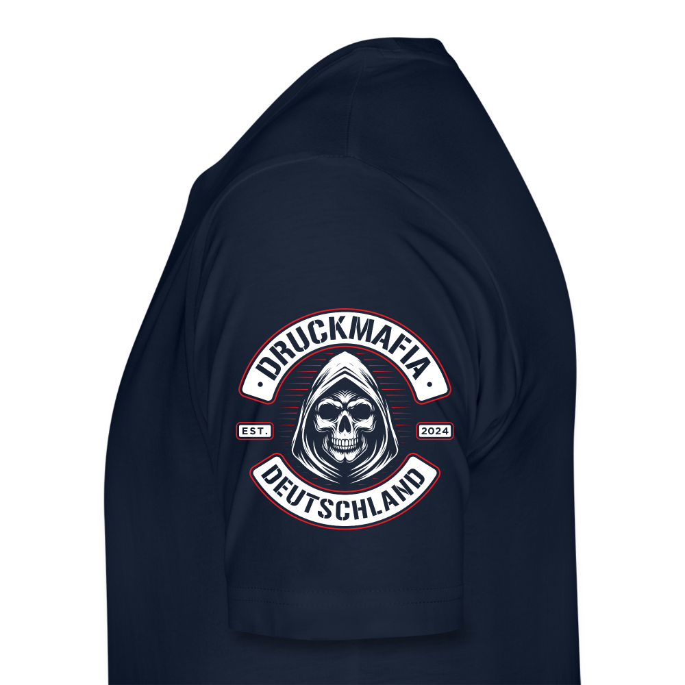 Druckmafia lieber stehen sterben als kniend leben mit Logodruck - Navy