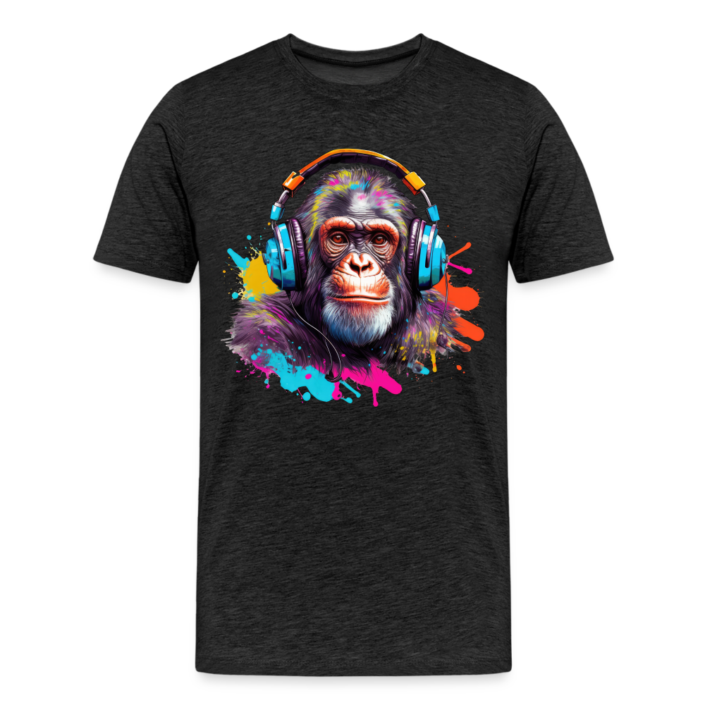 DJ Monkey Affe T-Shirt Männer Premium T-Shirt - Anthrazit