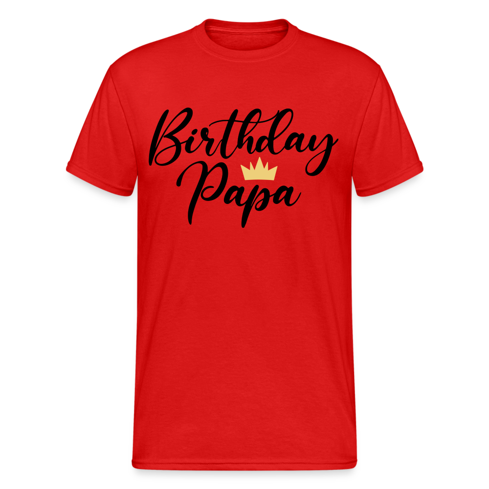 Birthday Papa Männer Gildan Heavy T-Shirt - Rot