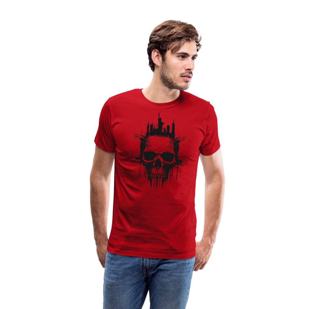 Paint Skull Totenkopf Premium T-Shirt Herren - Rot