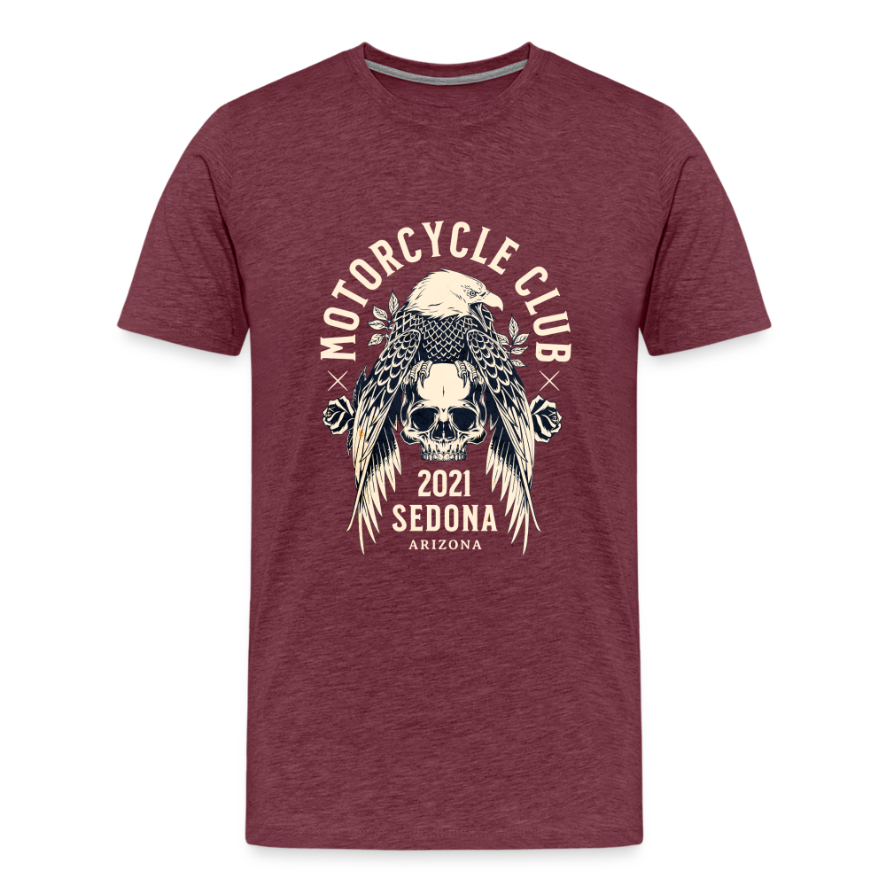 Motorcycle Club Premium T-Shirt Herren - Bordeauxrot meliert