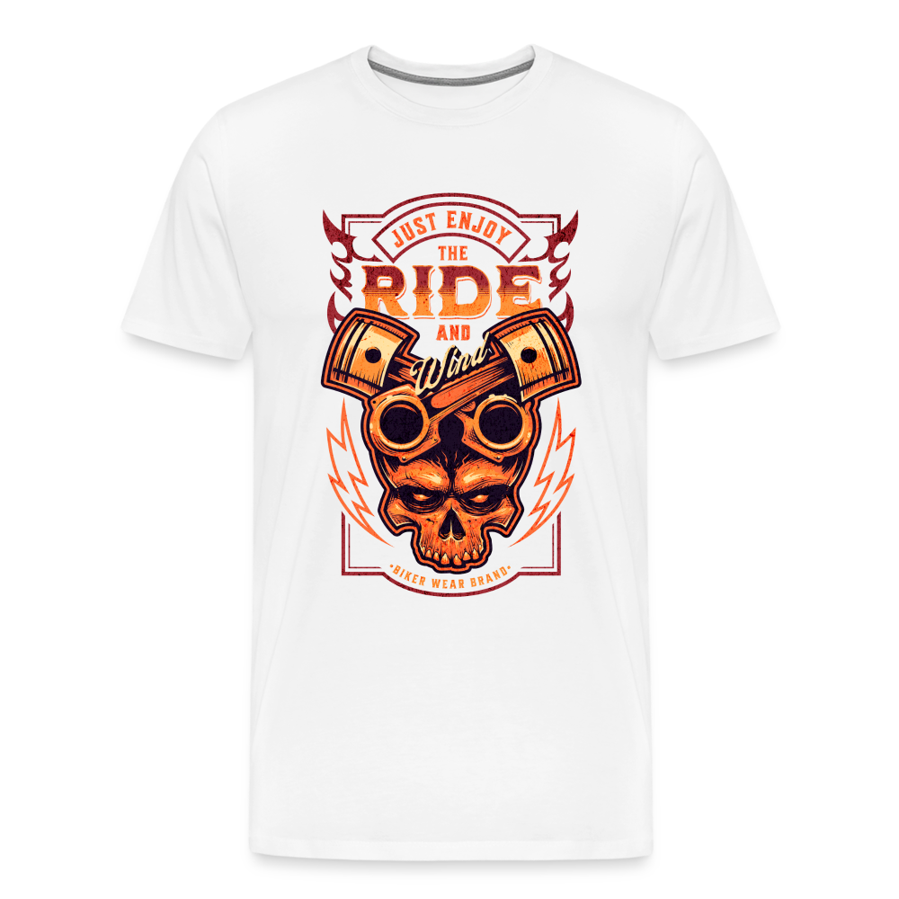 Just Enjoy The Ride And Wind Premium T-Shirt Herren - Weiß