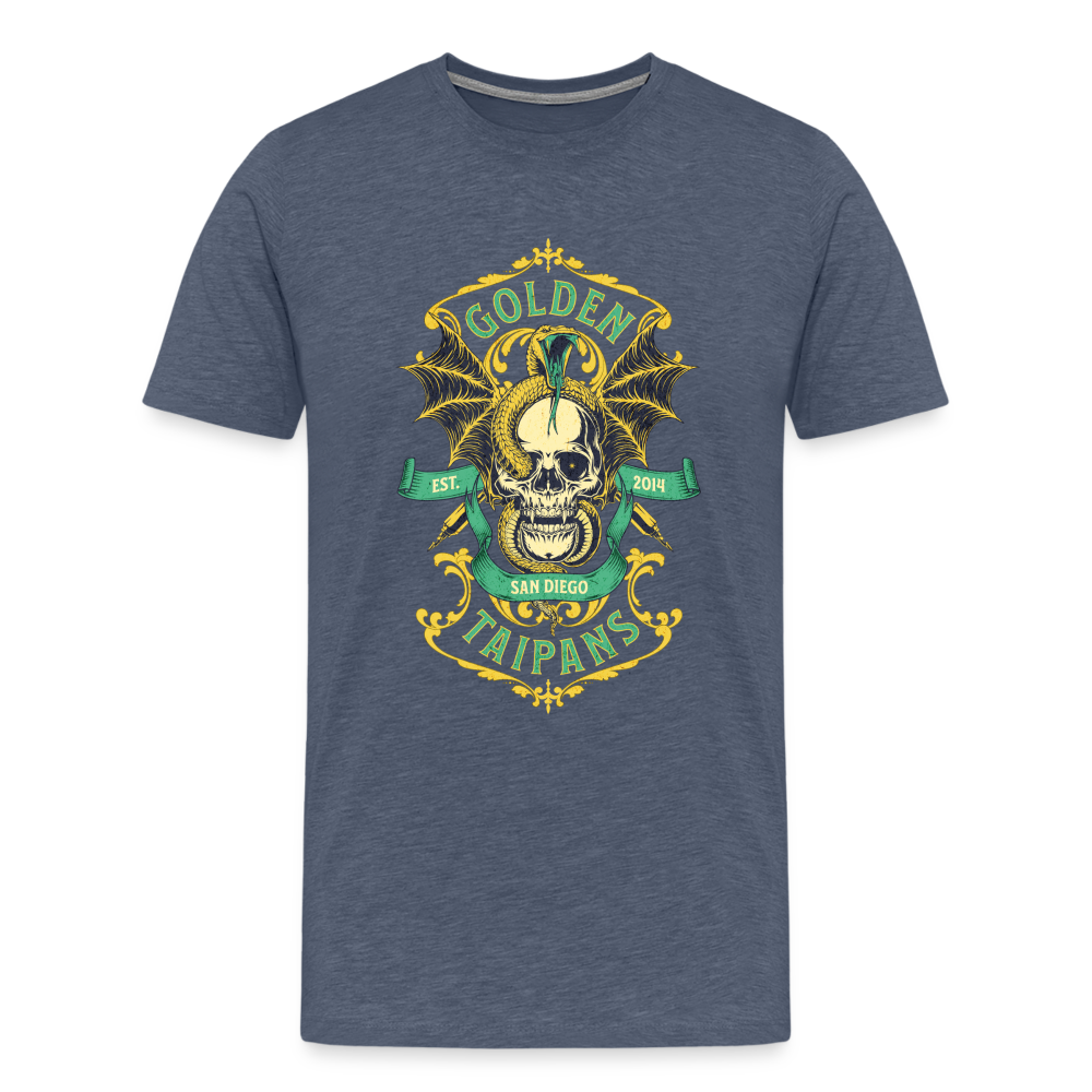 Golden Taipans Premium T-Shirt Herren - Blau meliert