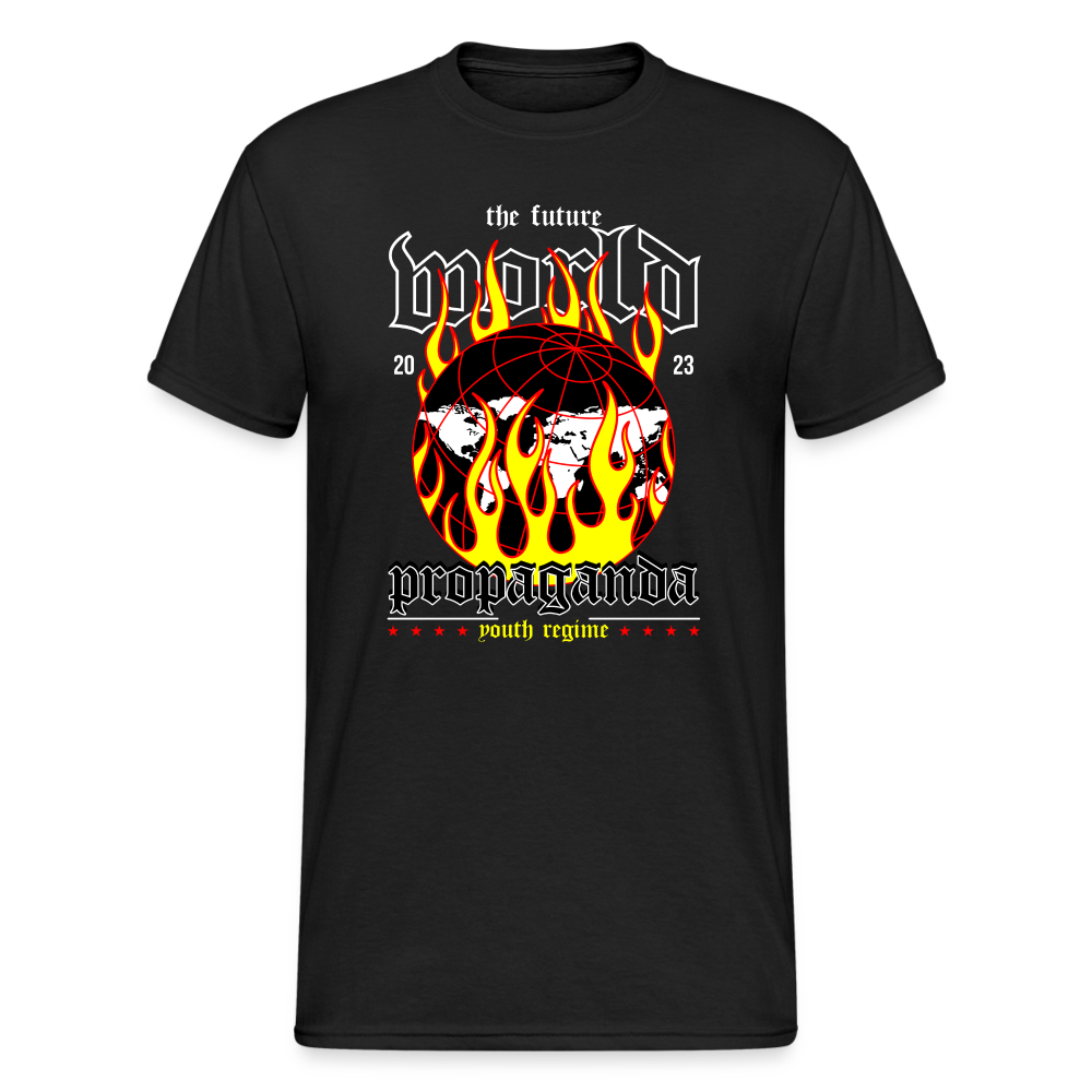 Urban Streetwear Propaganda T-Shirt Herren - Schwarz