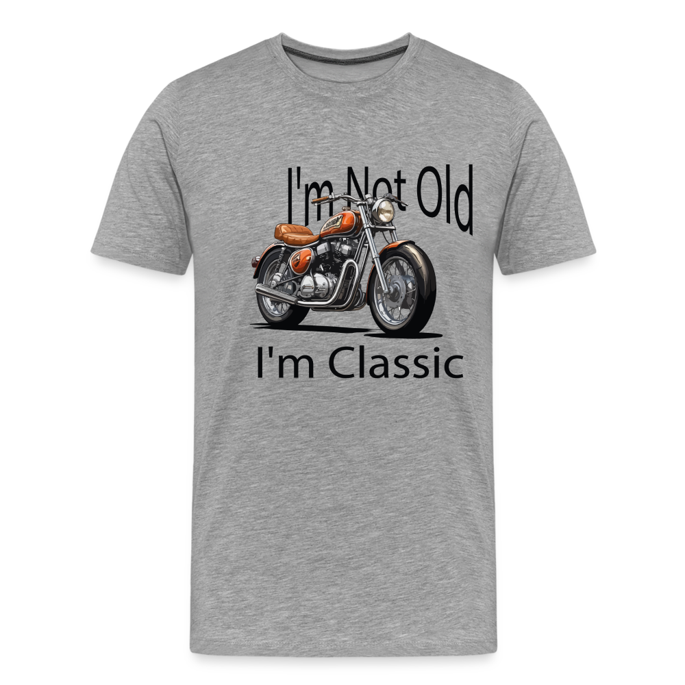 Classic Biker Premium T-Shirt Herren - Grau meliert