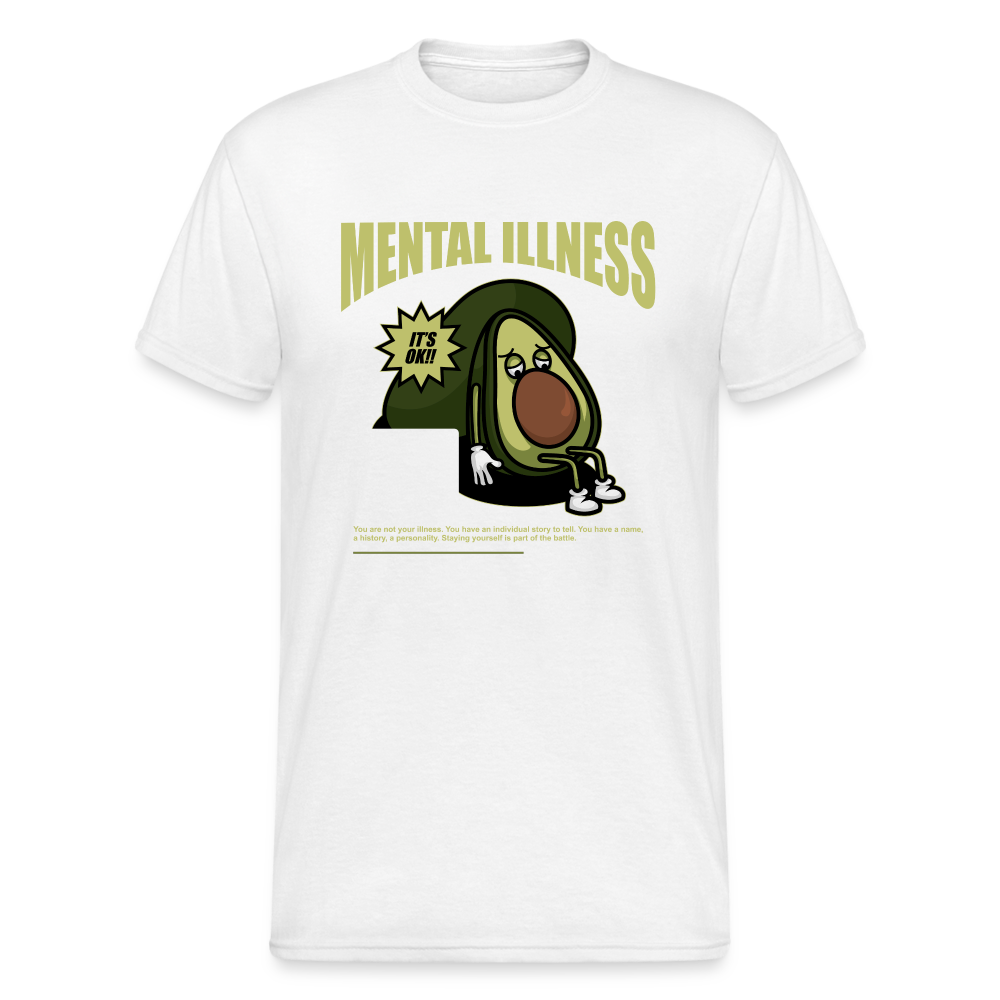 Urban Streetwear Mental Illness T-Shirt Herren - Weiß