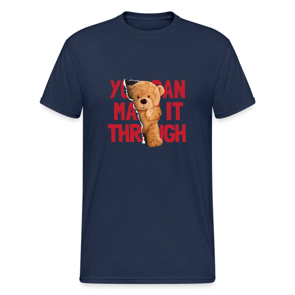 Teddybär Bear You can make it through Streetwear Spruch T-Shirt Herren - Navy