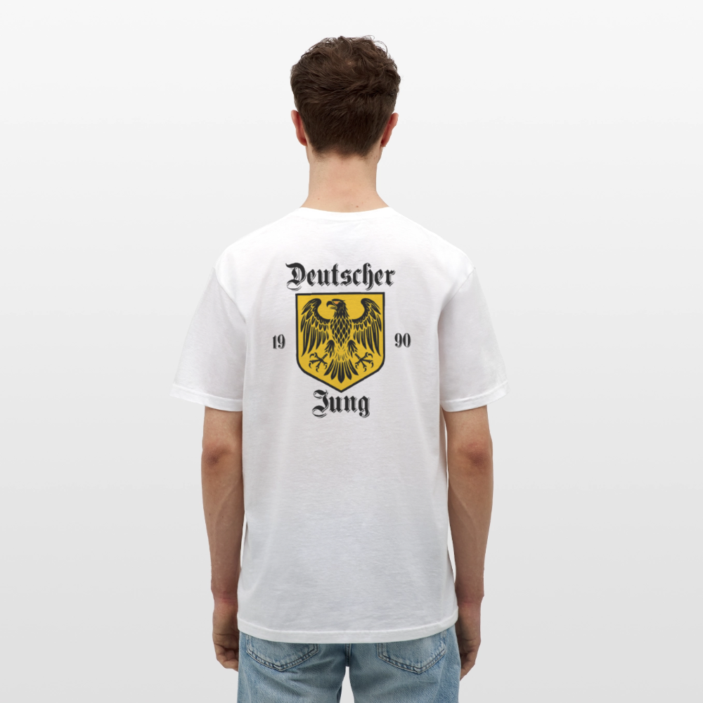 Deutscher Jung Rückendruck T-Shirt - Weiß