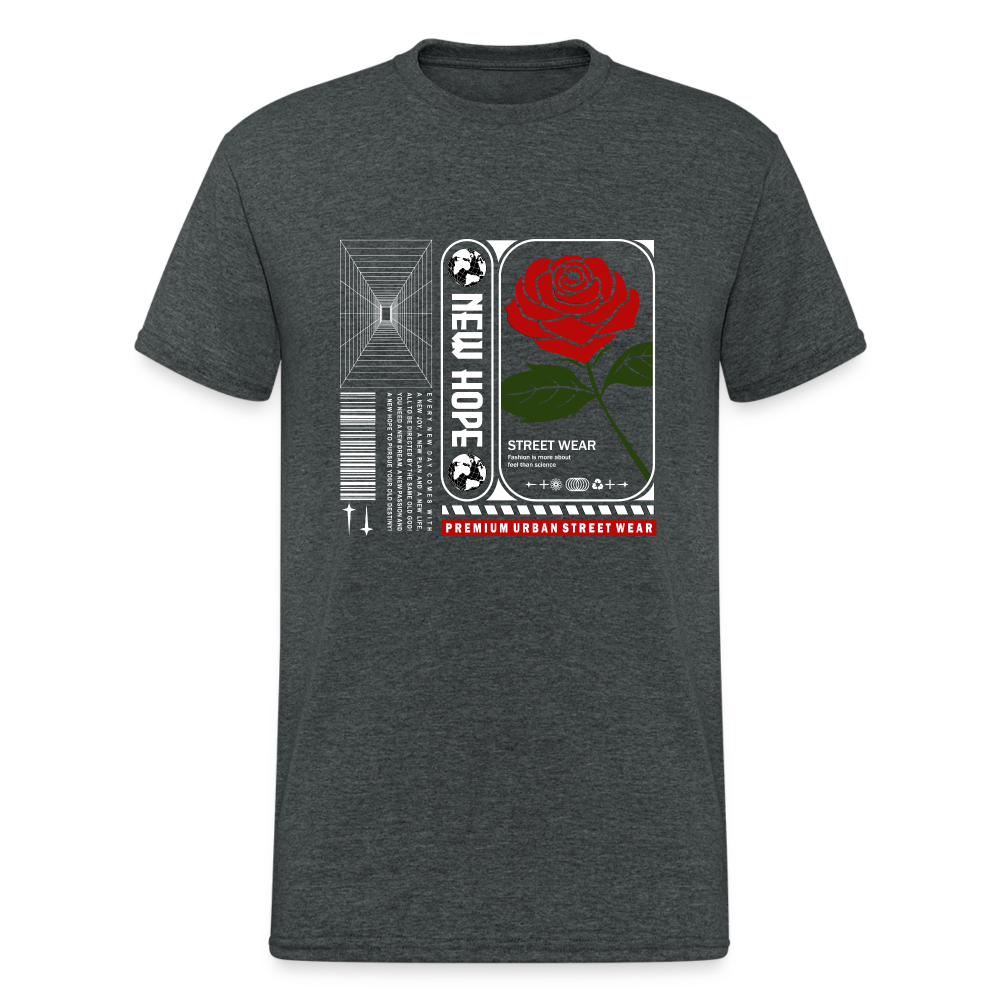 Urban Streetwear New Hope T-Shirt Herren - Dunkelgrau meliert