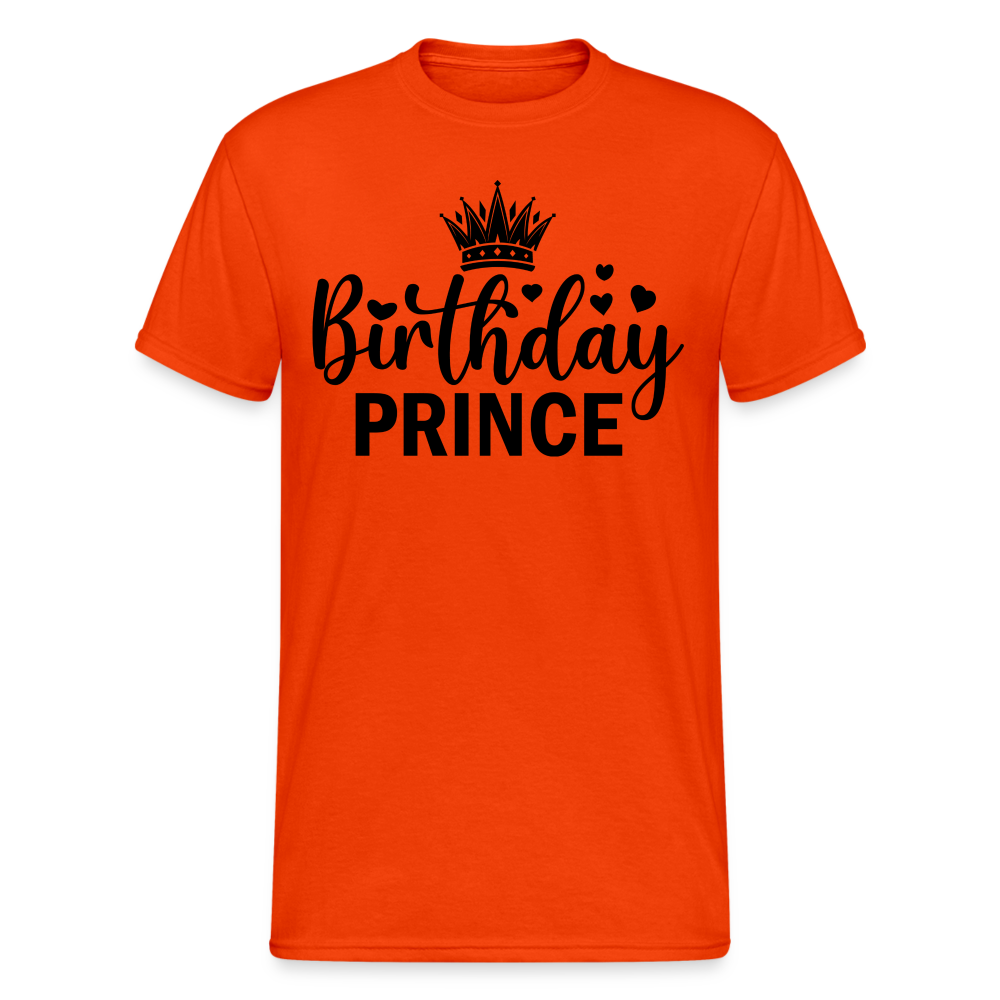 Birthday Prince Männer Gildan Heavy T-Shirt - kräftig Orange