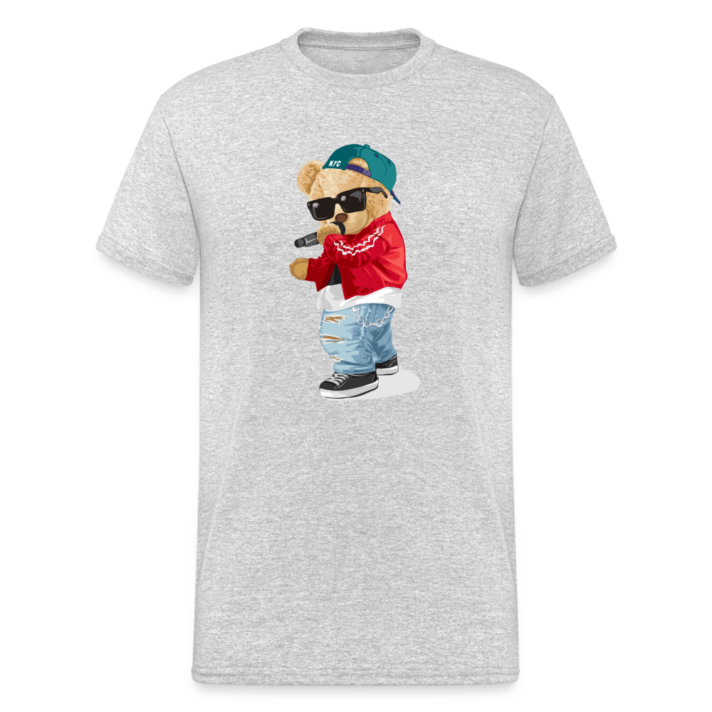 Teddybär Bear Streetwear Spruch T-Shirt Herren - Grau meliert