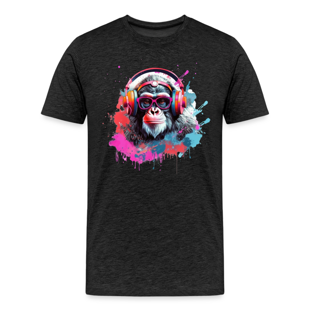 DJ Monkey Affe T-Shirt Männer Premium T-Shirt - Anthrazit