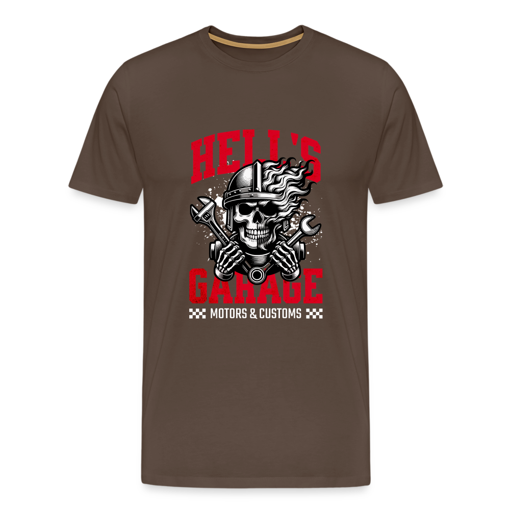 Hell´s Garage Premium T-Shirt Herren - Edelbraun