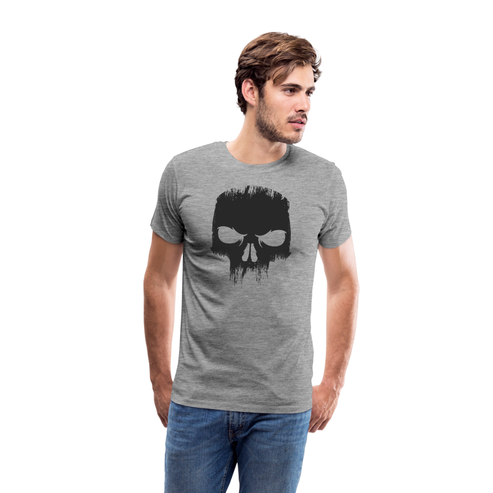 Skull Totenkopf Premium T-Shirt Herren - Grau meliert