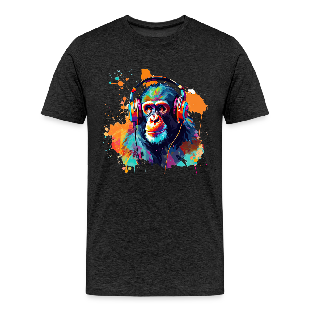 DJ Monkey Affe T-Shirt Männer Premium T-Shirt - Anthrazit