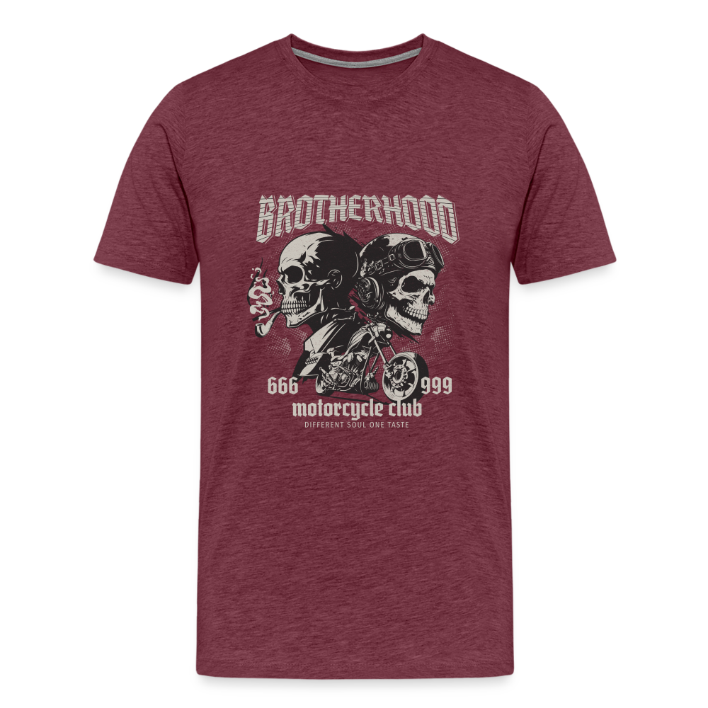 Brotherhood Premium T-Shirt Herren - Bordeauxrot meliert