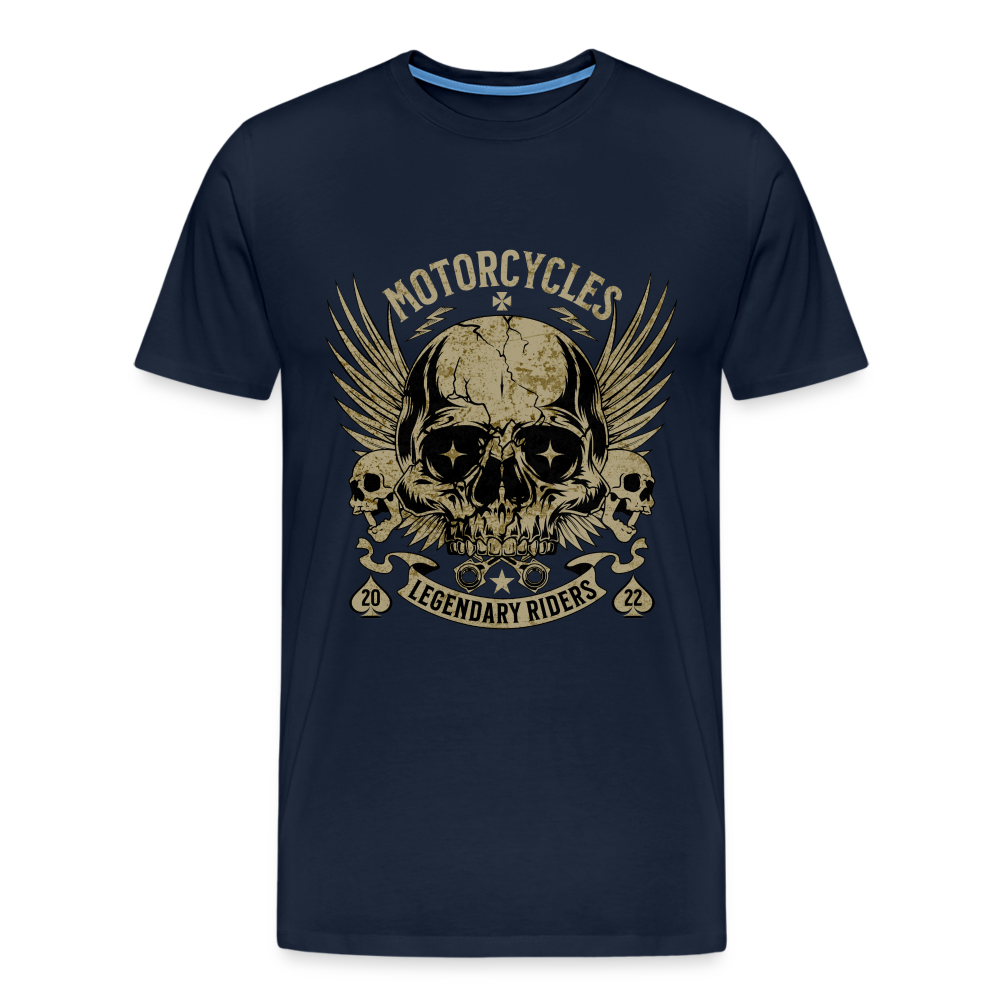 Motorcycles Legendary Riders Premium T-Shirt Herren - Navy
