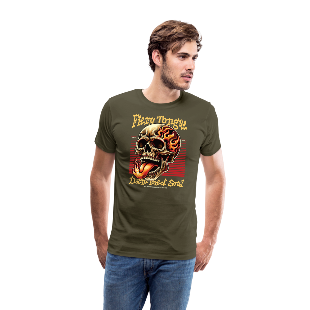 Skull Totenkopf Premium T-Shirt Herren - Khaki