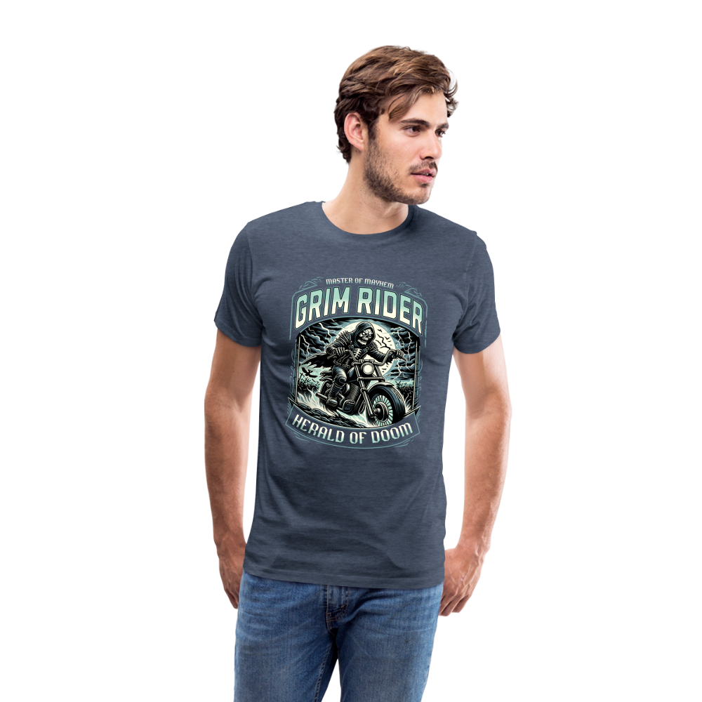 Grim Rider Herald Of Doom Premium T-Shirt Herren - Blau meliert