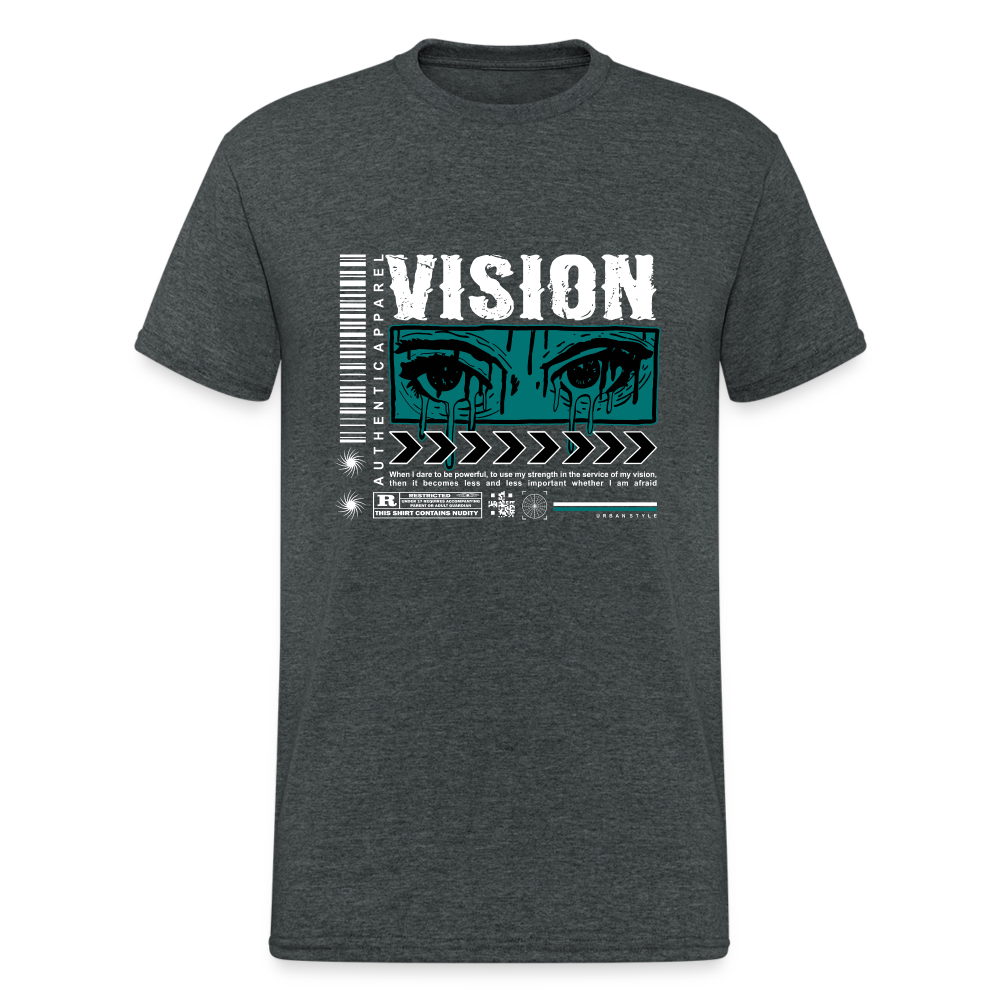 Urban Streetwear Vision T-Shirt Herren - Dunkelgrau meliert