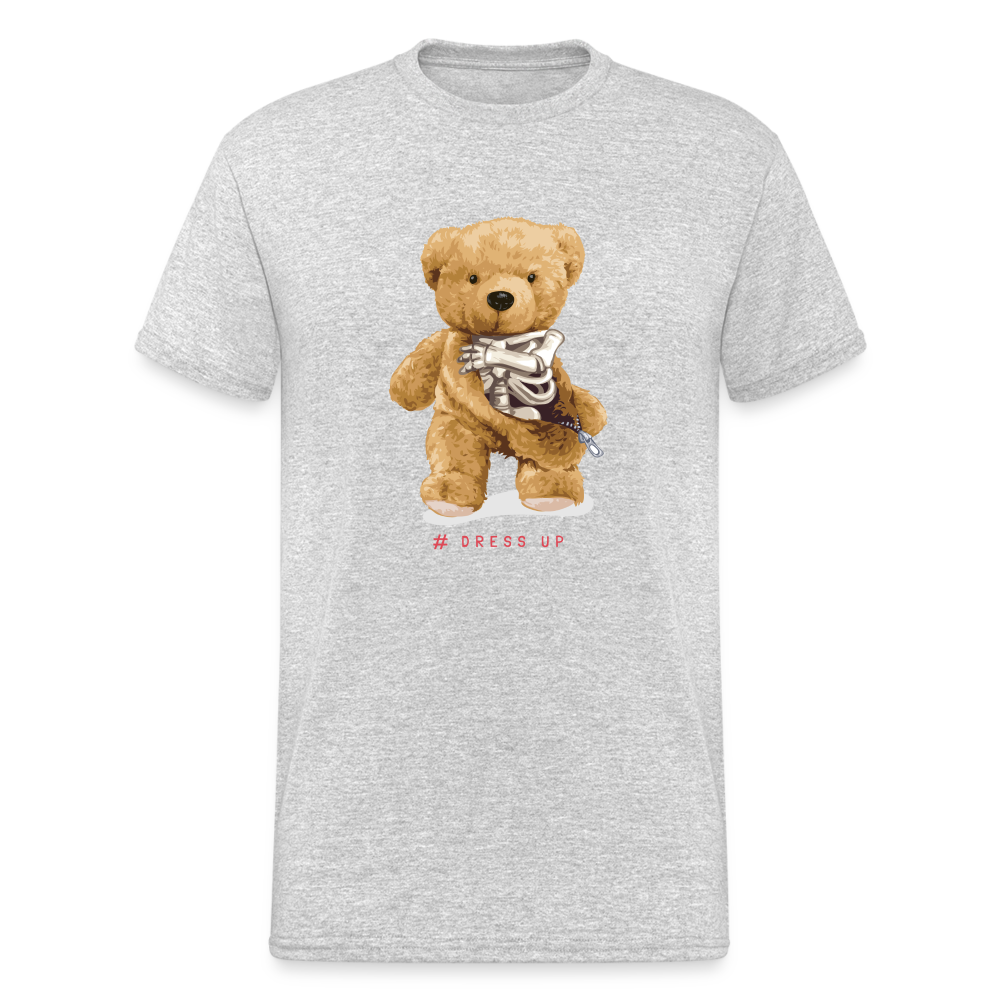 Teddybär Bear Dress Up Streetwear Spruch T-Shirt Herren - Grau meliert