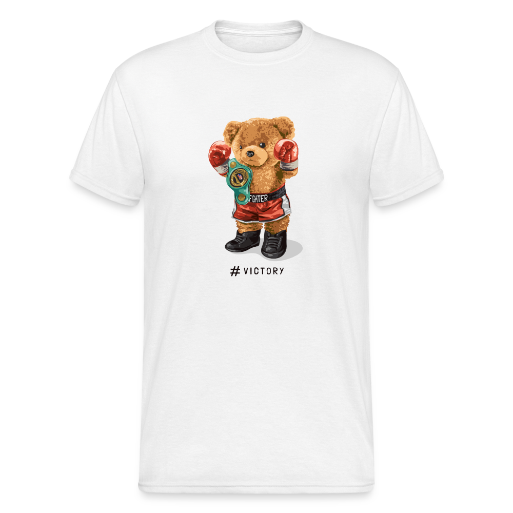 Teddybär Bear Victory Streetwear Spruch T-Shirt Herren - Weiß