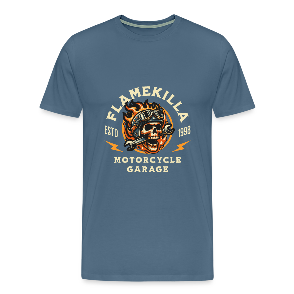 Flamekilla Premium T-Shirt Herren - Blaugrau