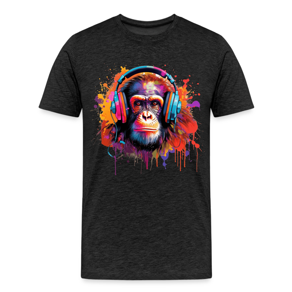 DJ Monkey Affe T-Shirt Männer Premium T-Shirt - Anthrazit