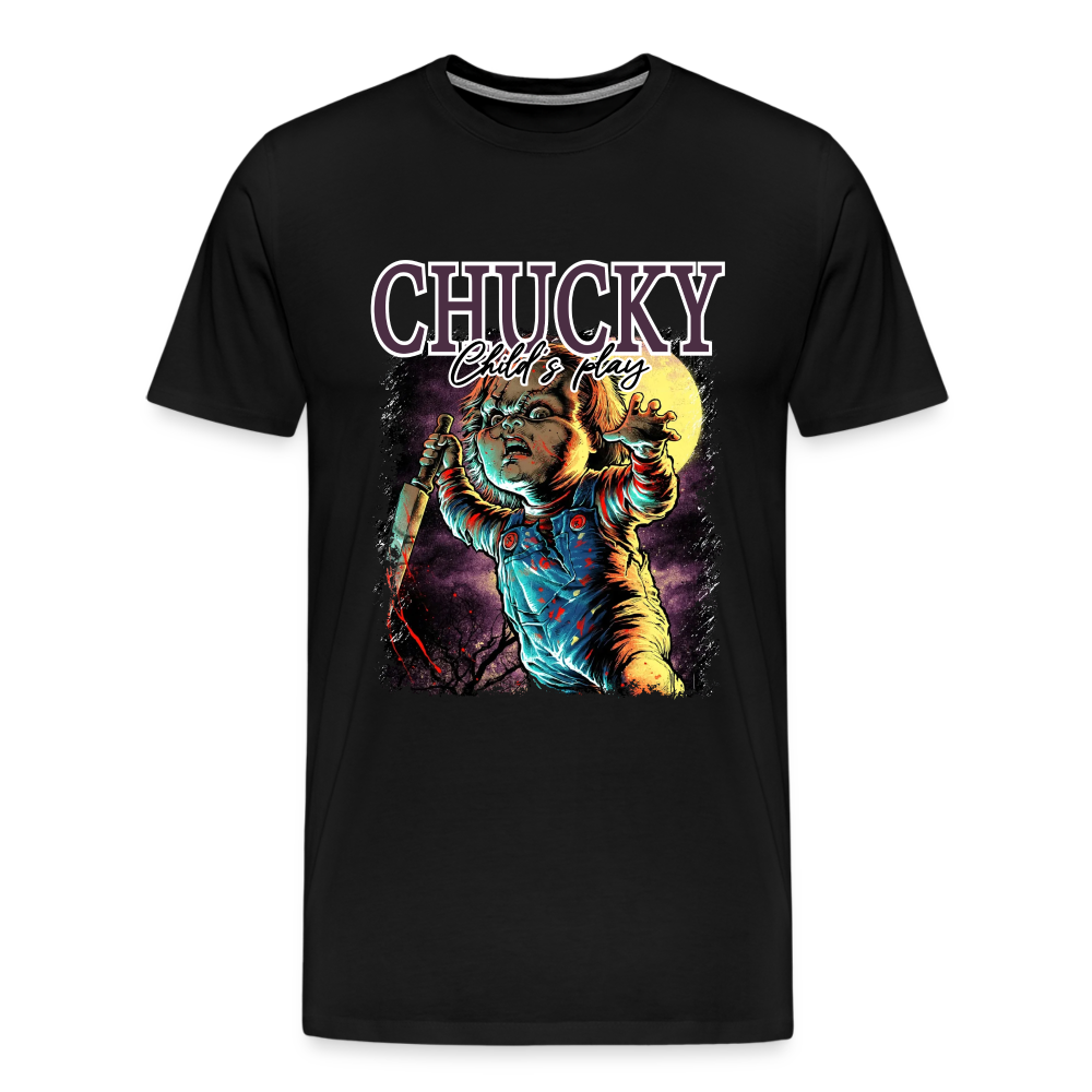 Chucky Halloween Horror Premium T-Shirt Herren - Schwarz