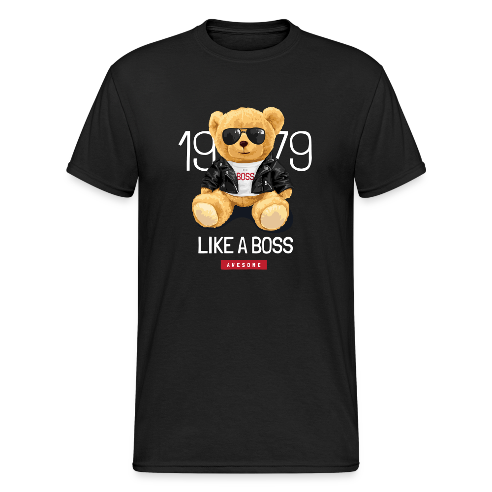 Teddybär Bear 1979 Like a Boss Streetwear Spruch T-Shirt Herren - Schwarz