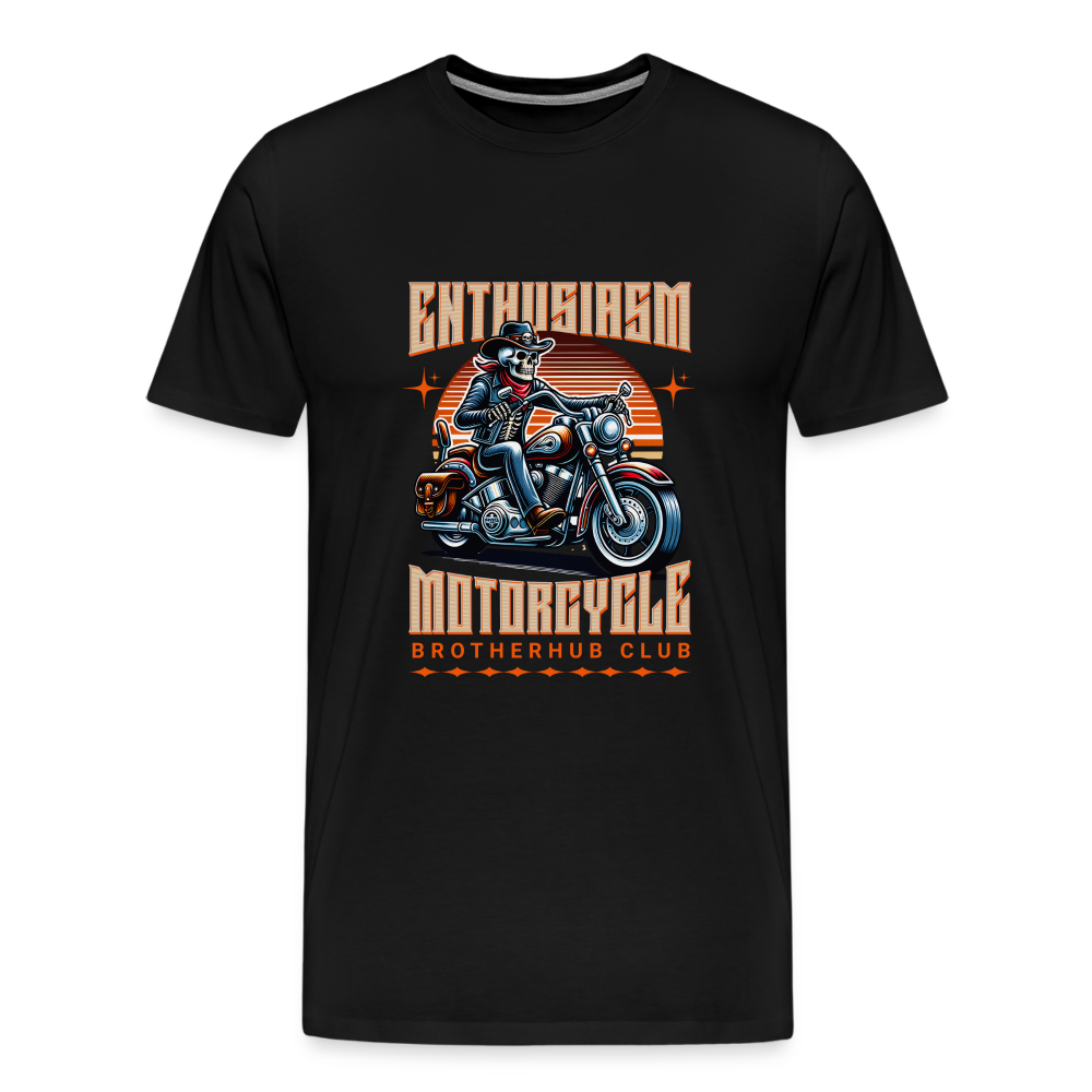 Motorcycle Brotherhub Club  Premium T-Shirt Herren - Schwarz