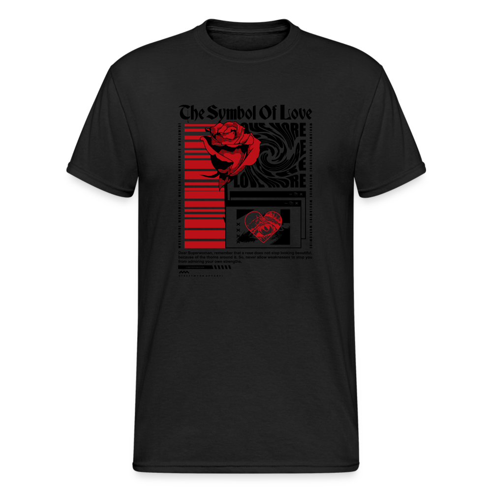 Urban Streetwear The Symbol Of love T-Shirt Herren - Schwarz
