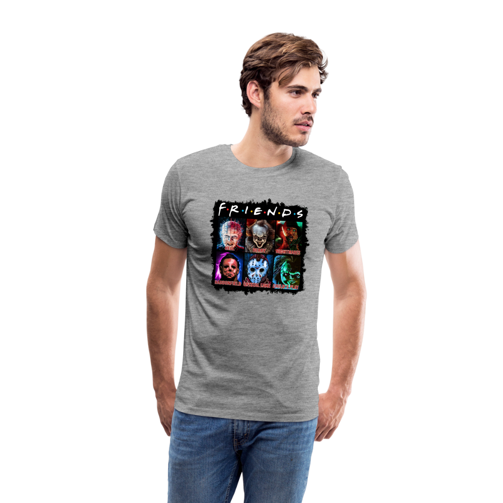 Friends Halloween Horror Premium T-Shirt Herren - Grau meliert