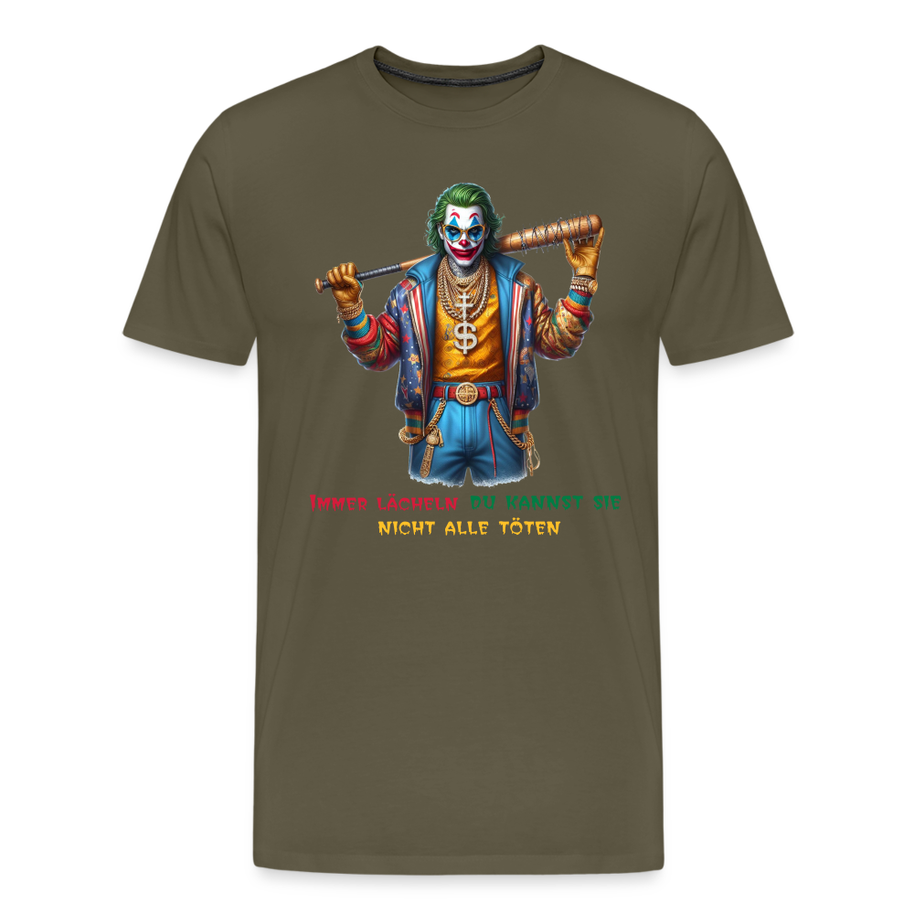 Joker Immer lächeln Männer Premium T-Shirt - Khaki