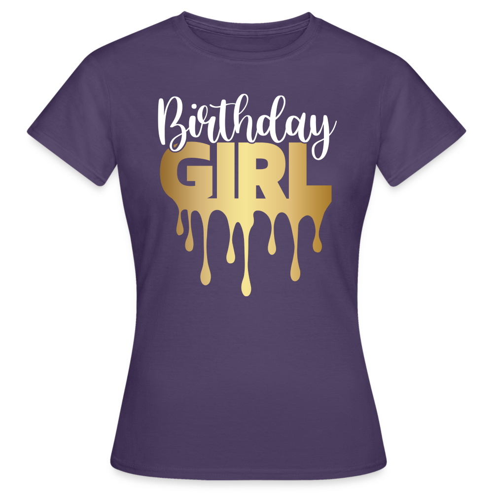 Birthday Girl Damen Gildan Heavy T-Shirt - Dunkellila