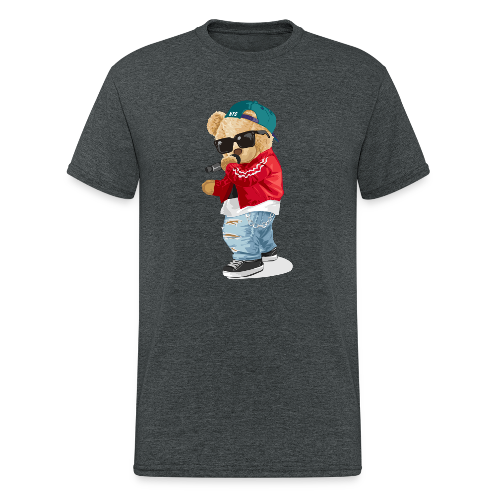 Teddybär Bear Streetwear Spruch T-Shirt Herren - Dunkelgrau meliert