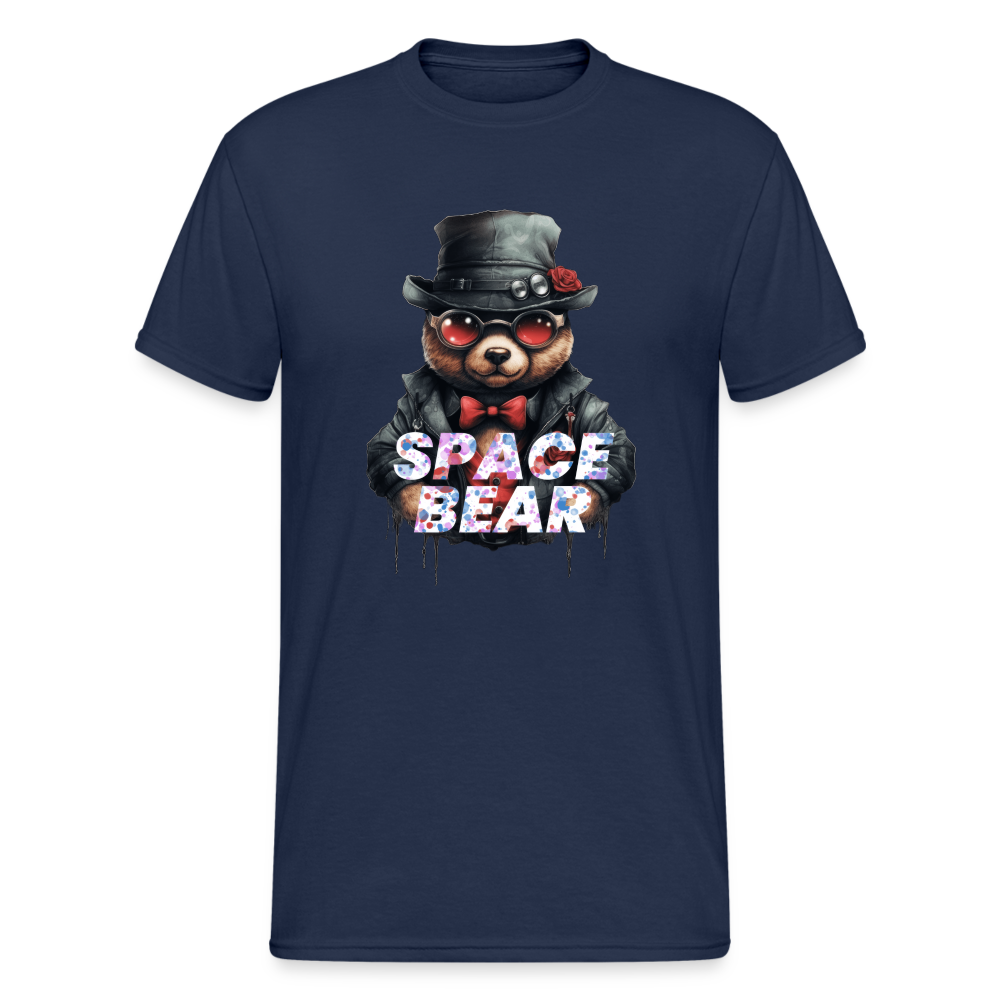 Teddybär Bear Space Bear Streetwear Spruch T-Shirt Herren - Navy